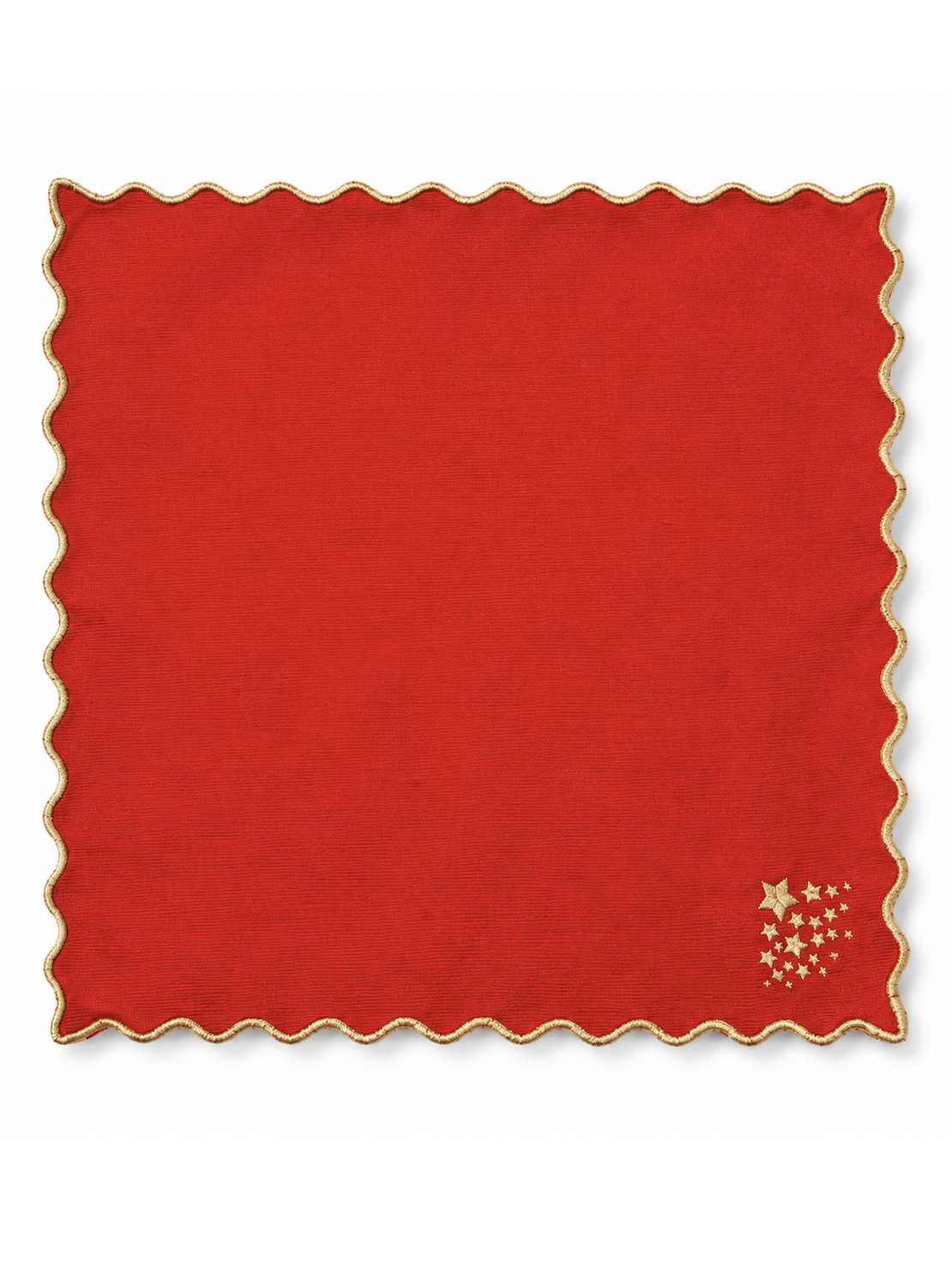Guardanapo Vermelho bordado a Dourado