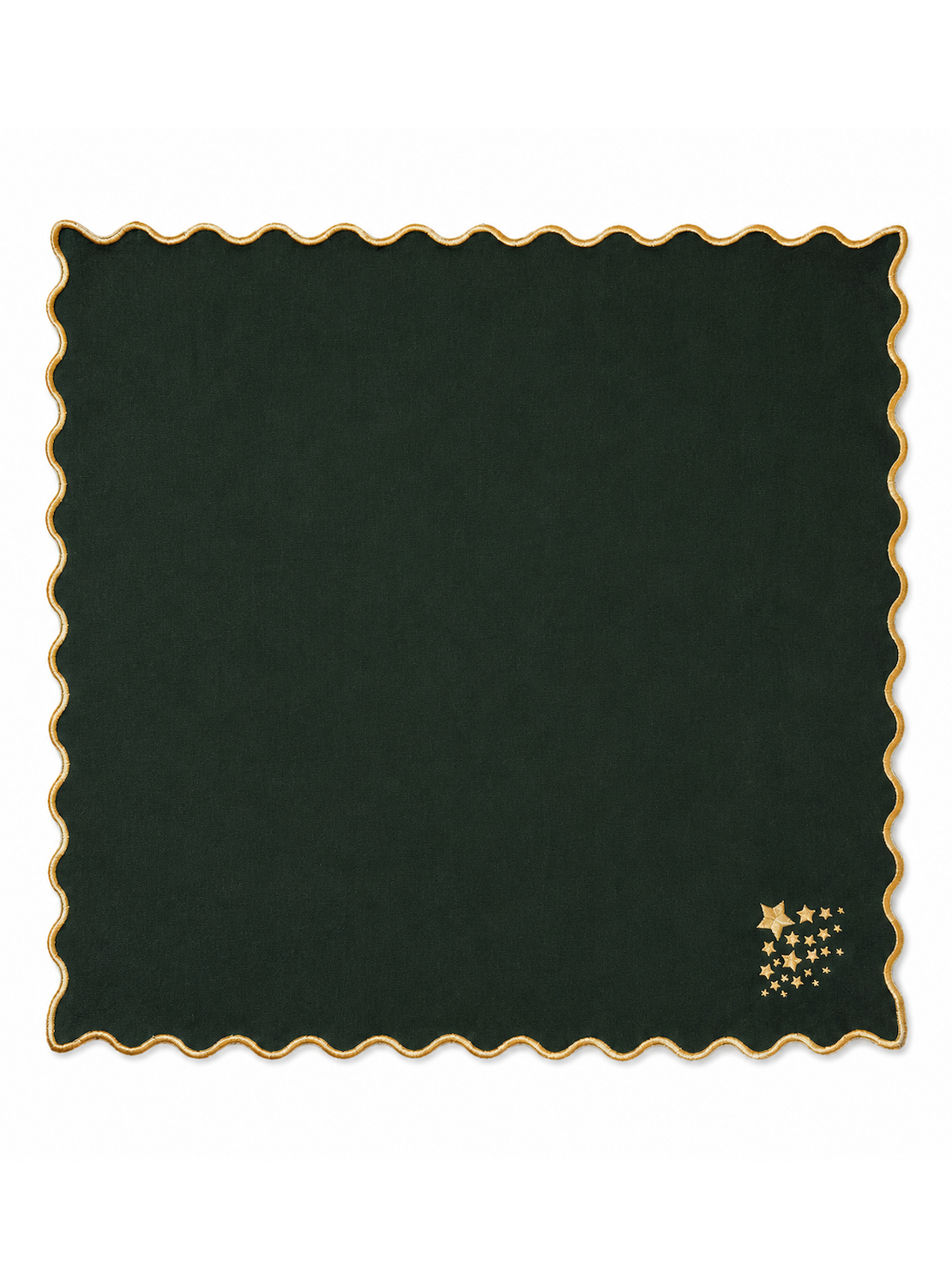 Guardanapo Verde bordado a Dourado