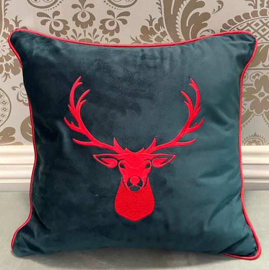 Almofada Decorativa "Reindear" veludo Verde