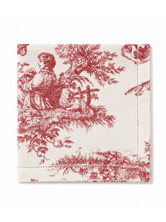 Guardanapo Toile Jouy Vermelho