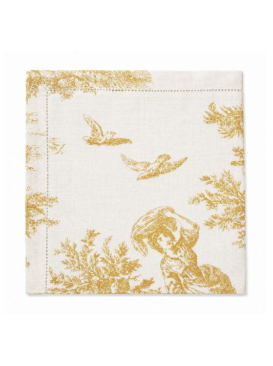 Guardanapo Toile Jouy Dourado