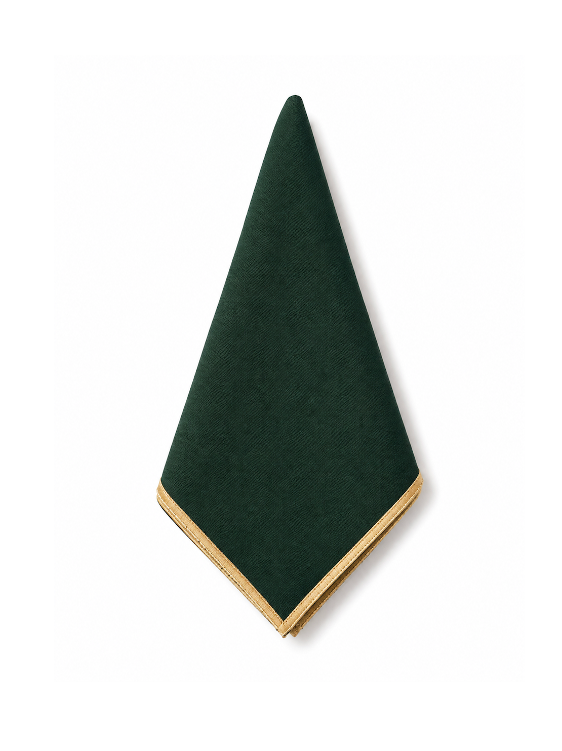 Guardanapo Verde bordado a dourado brilhante