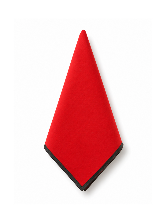 Guardanapo Vermelho bordado a Verde