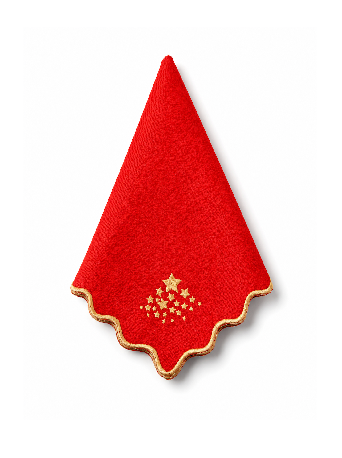 Guardanapo Vermelho bordado a Dourado
