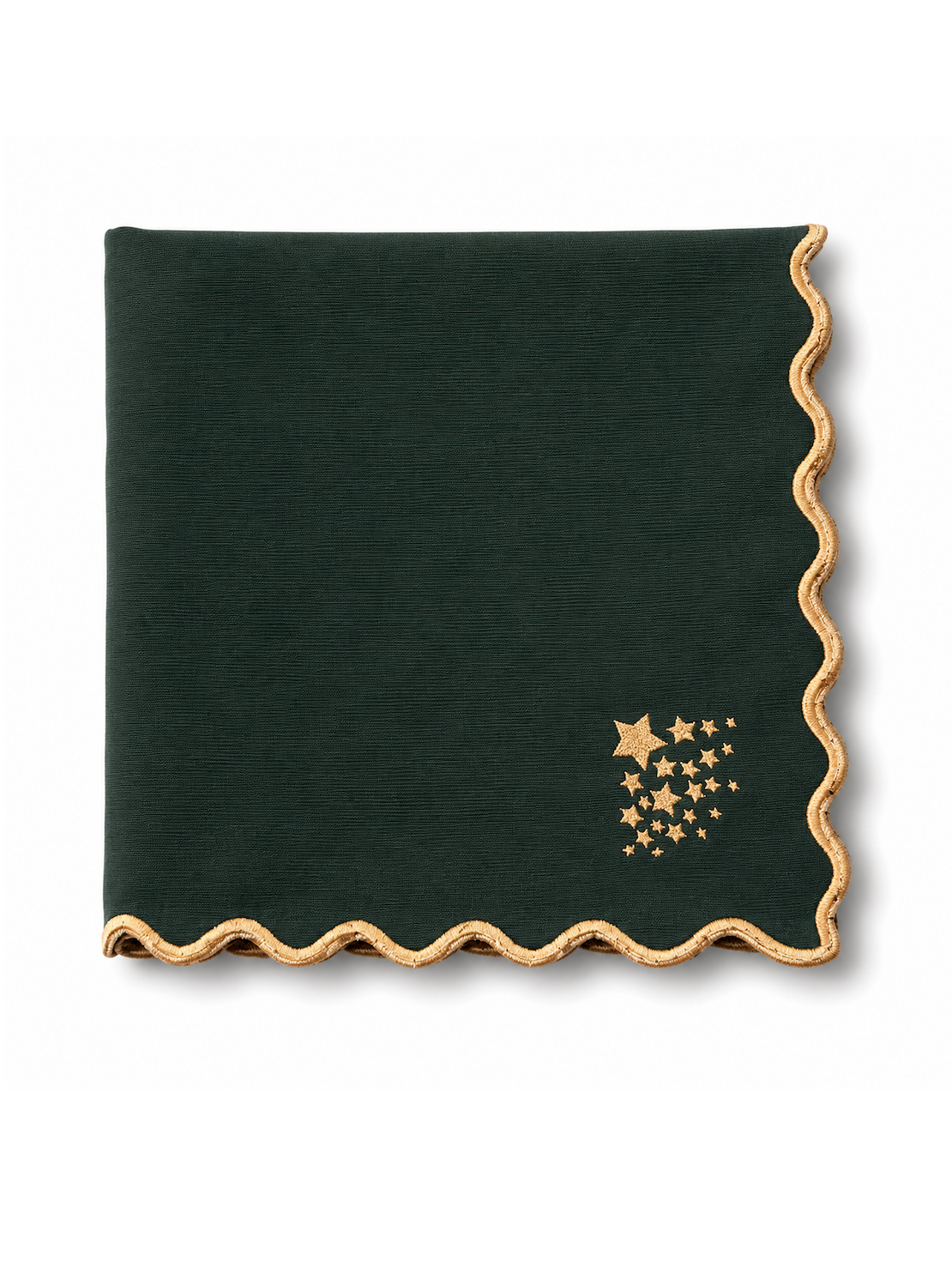 Guardanapo Verde bordado a Dourado