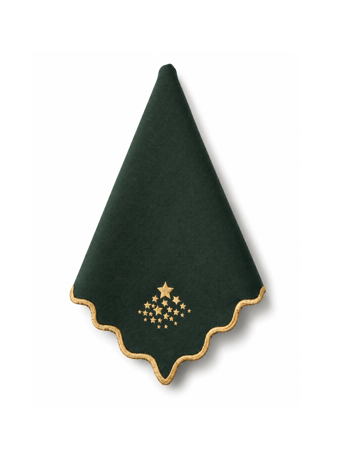Guardanapo Verde bordado a Dourado