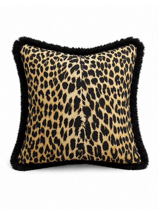 Almofada Decorativa Leopardo Dourado