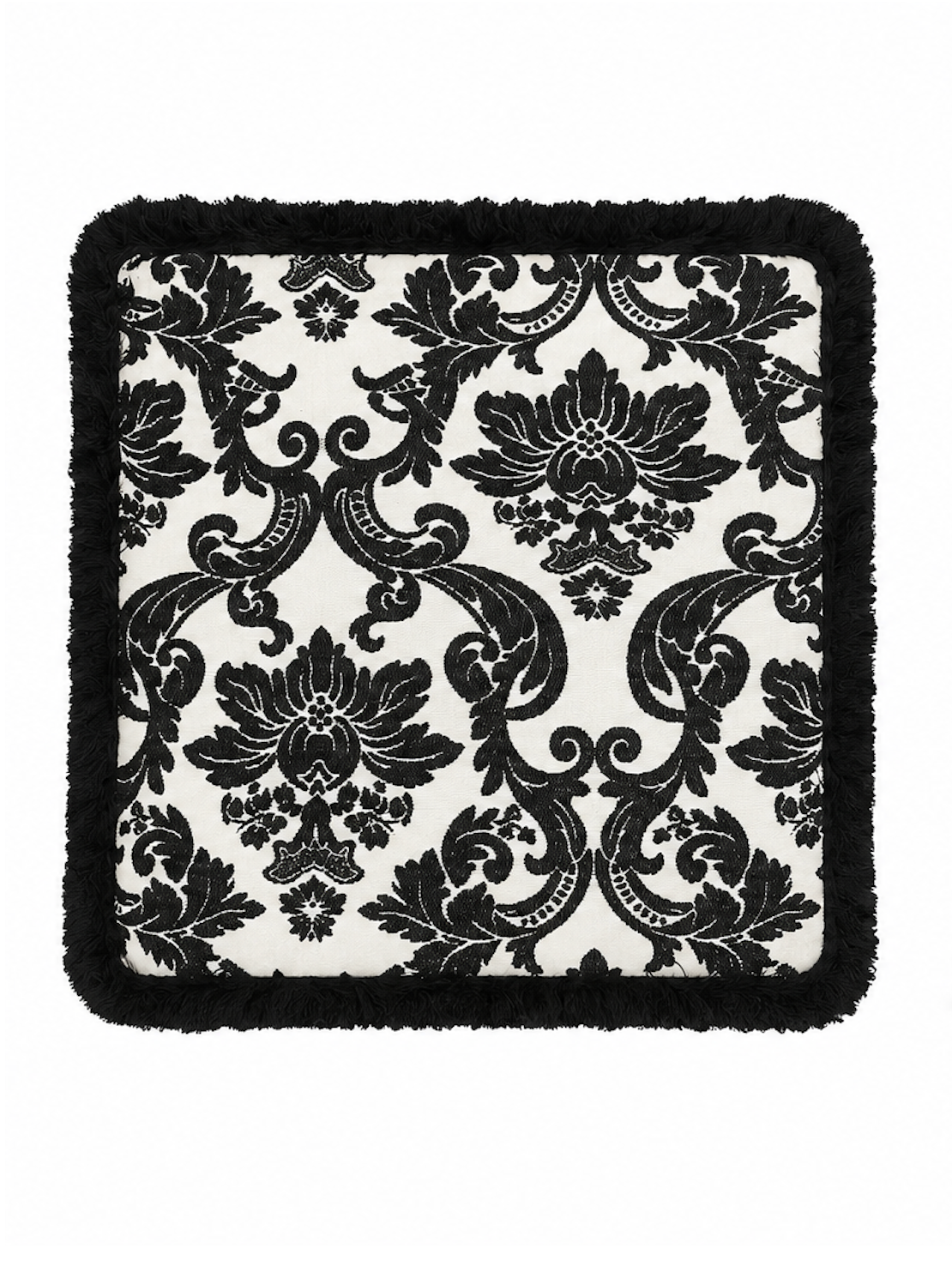 Almofada Decorativa Flores em Preto