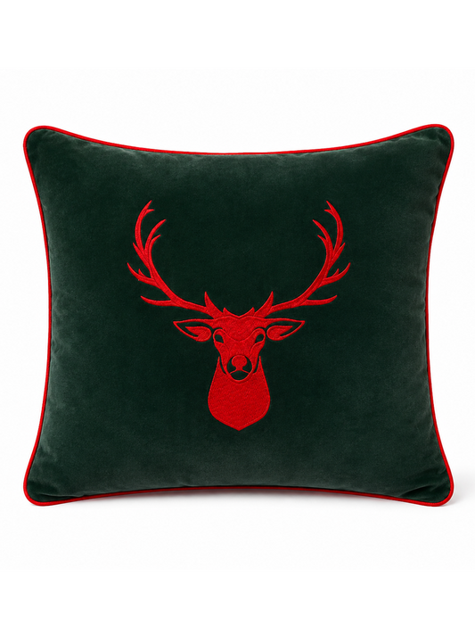 Almofada Decorativa "Reindear" veludo Verde