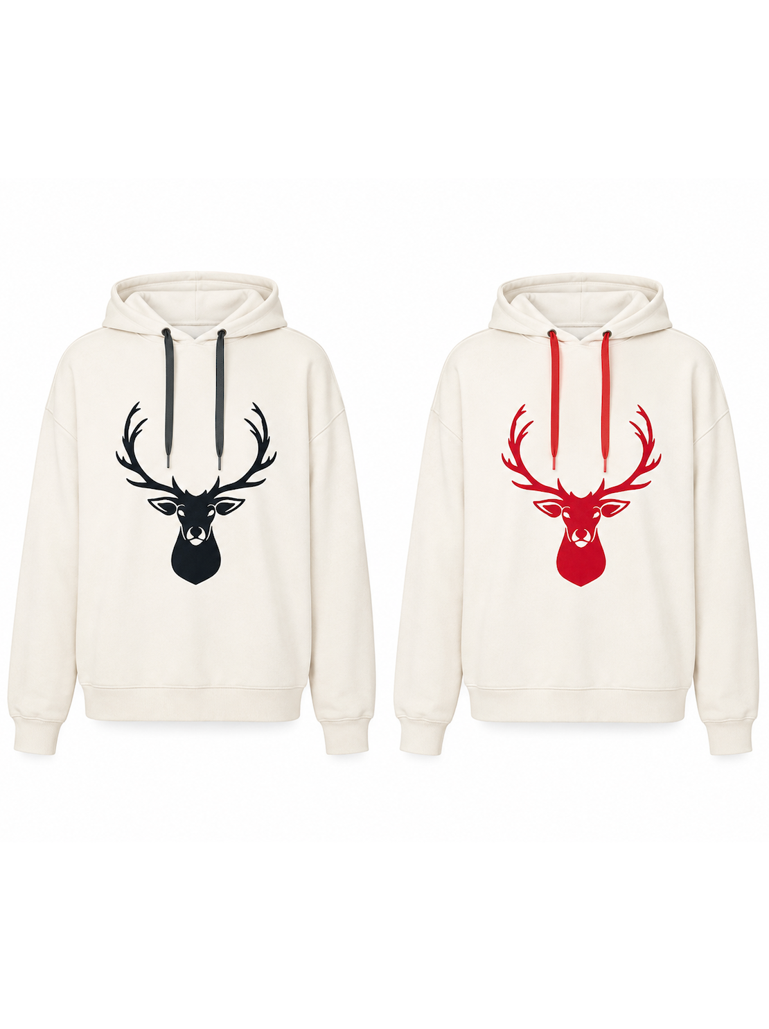 Sweatshirt "Reindear" Bordado Verde ou Vermelho