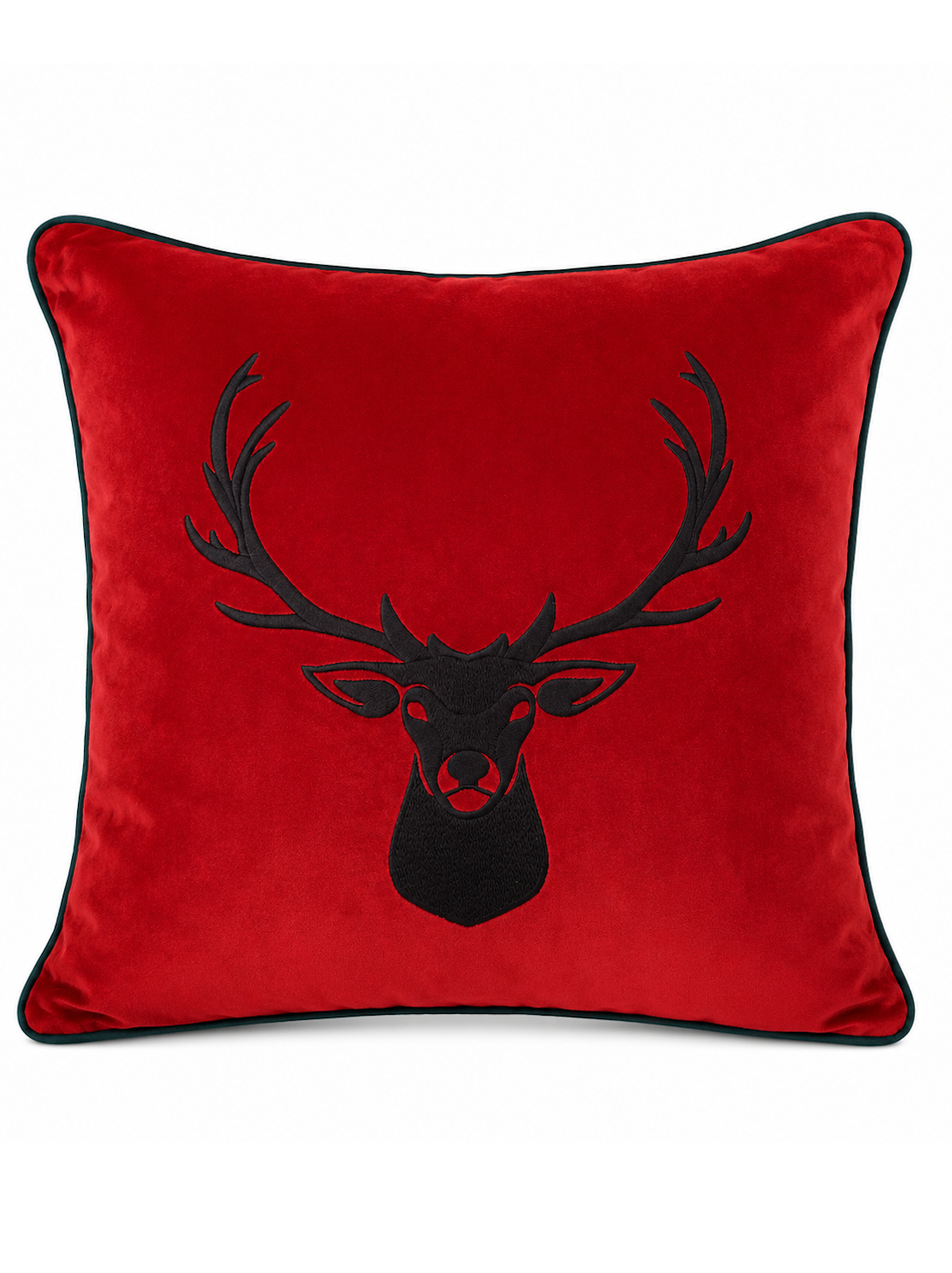 Almofada Decorativa "Reindear" Veludo Vermelho