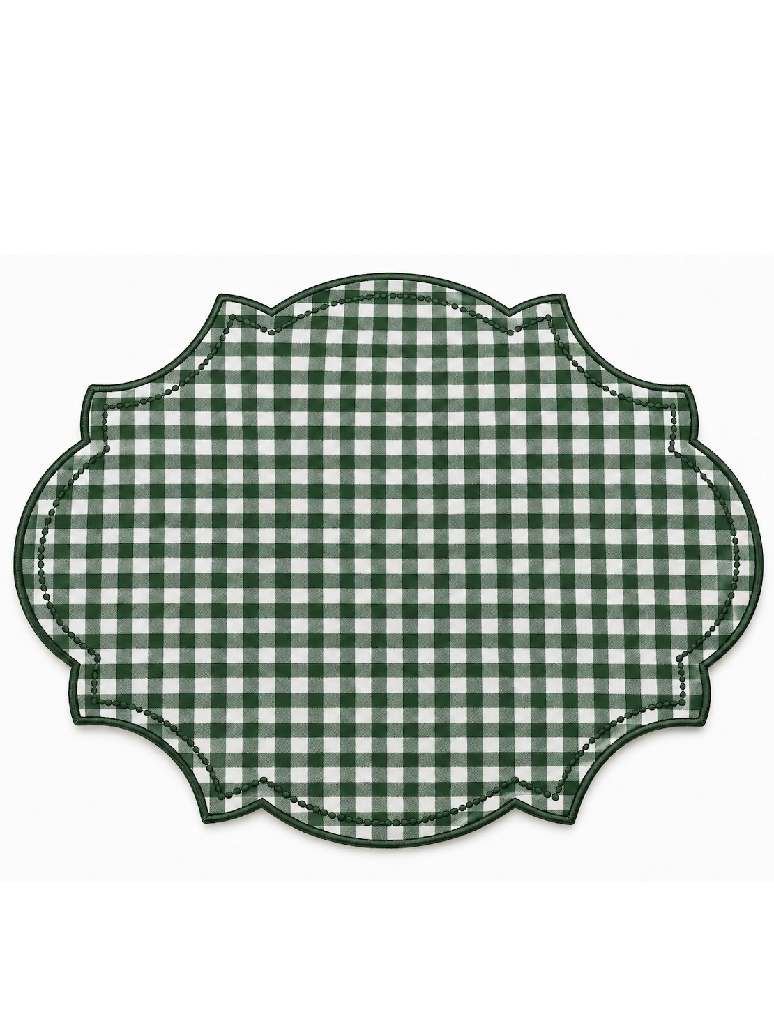 Individual vichy Verde 100% Linho