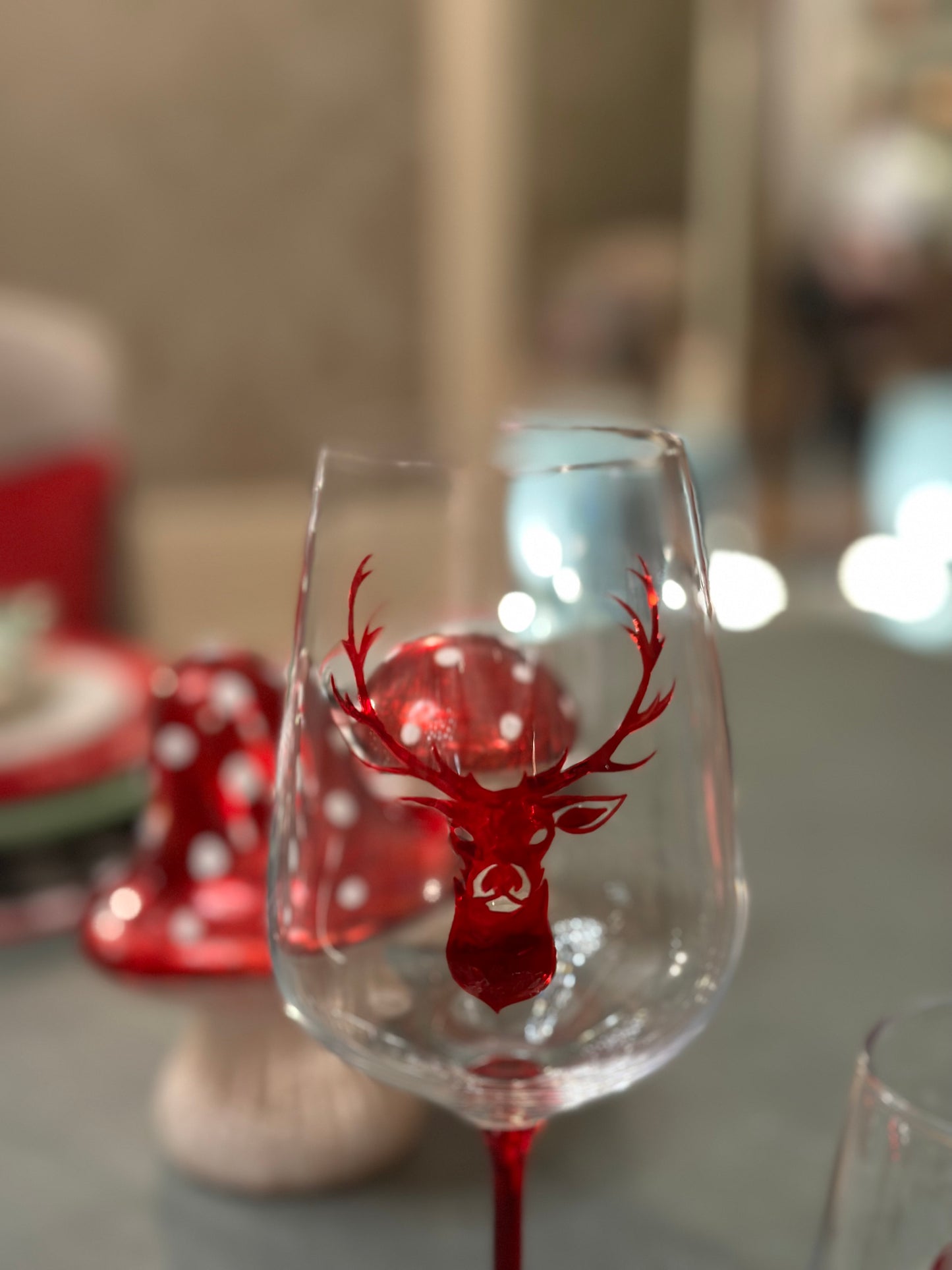 Copos "Reindear" Pintados á mão