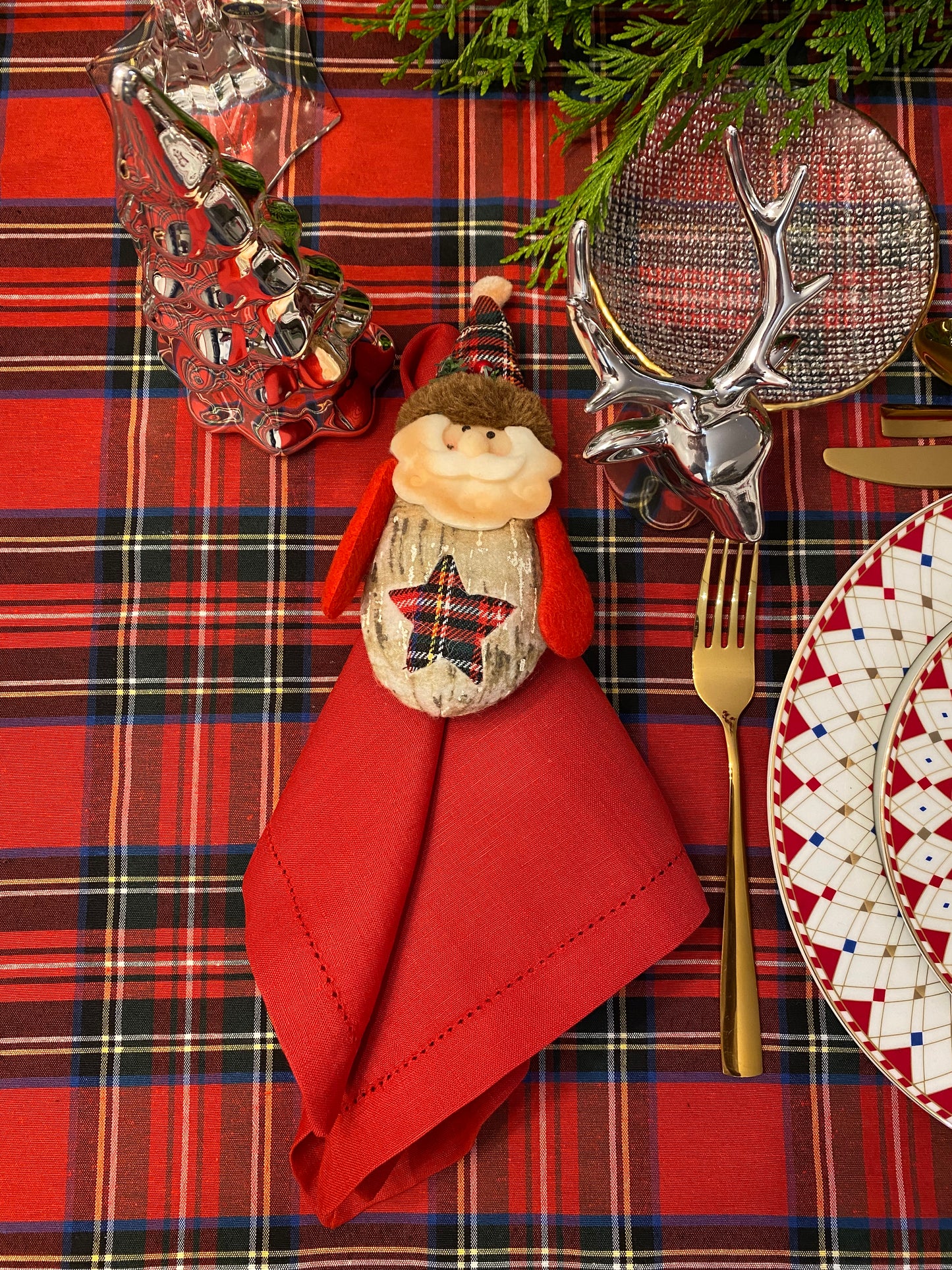 Toalha de Tartan Vermelho