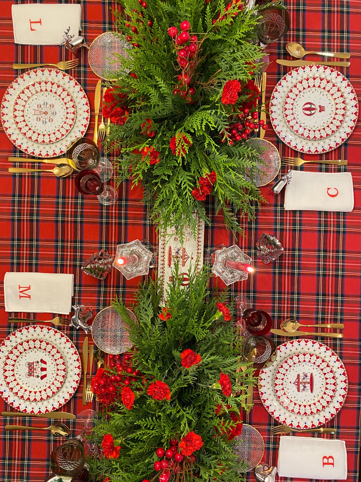 Toalha de Tartan Vermelho